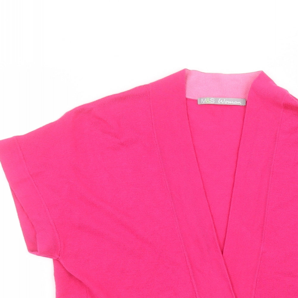 Womens UK Size 10 Marks and Spencer Pink Cardigan Jumper