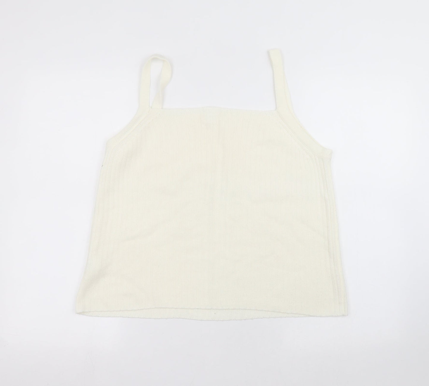 Womens UK Size 14 Preworn White Basic T-Shirt