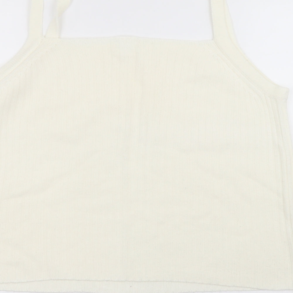 Womens UK Size 14 Preworn White Basic T-Shirt
