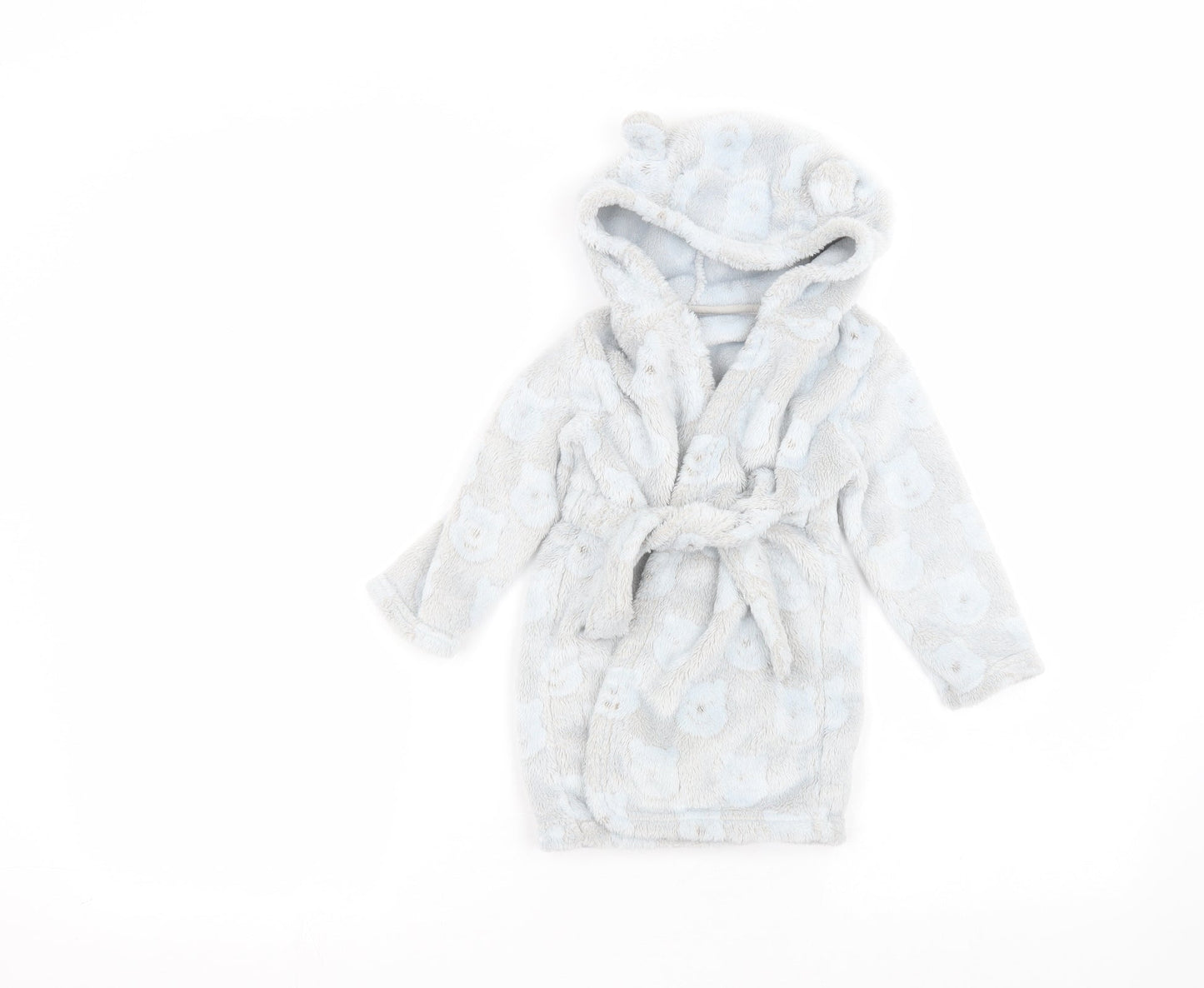 George Baby Blue Solid  Babydoll Robe Size 12-18 Months