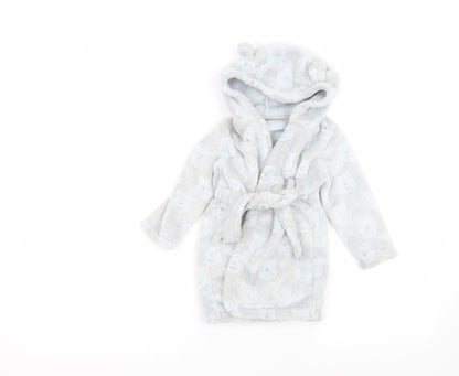 George Baby Blue Solid  Babydoll Robe Size 12-18 Months