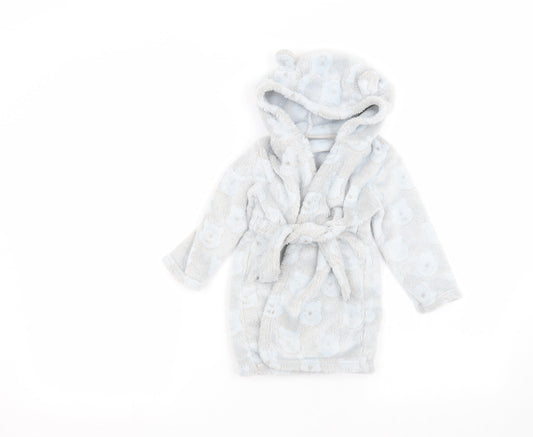 George Baby Blue Solid  Babydoll Robe Size 12-18 Months