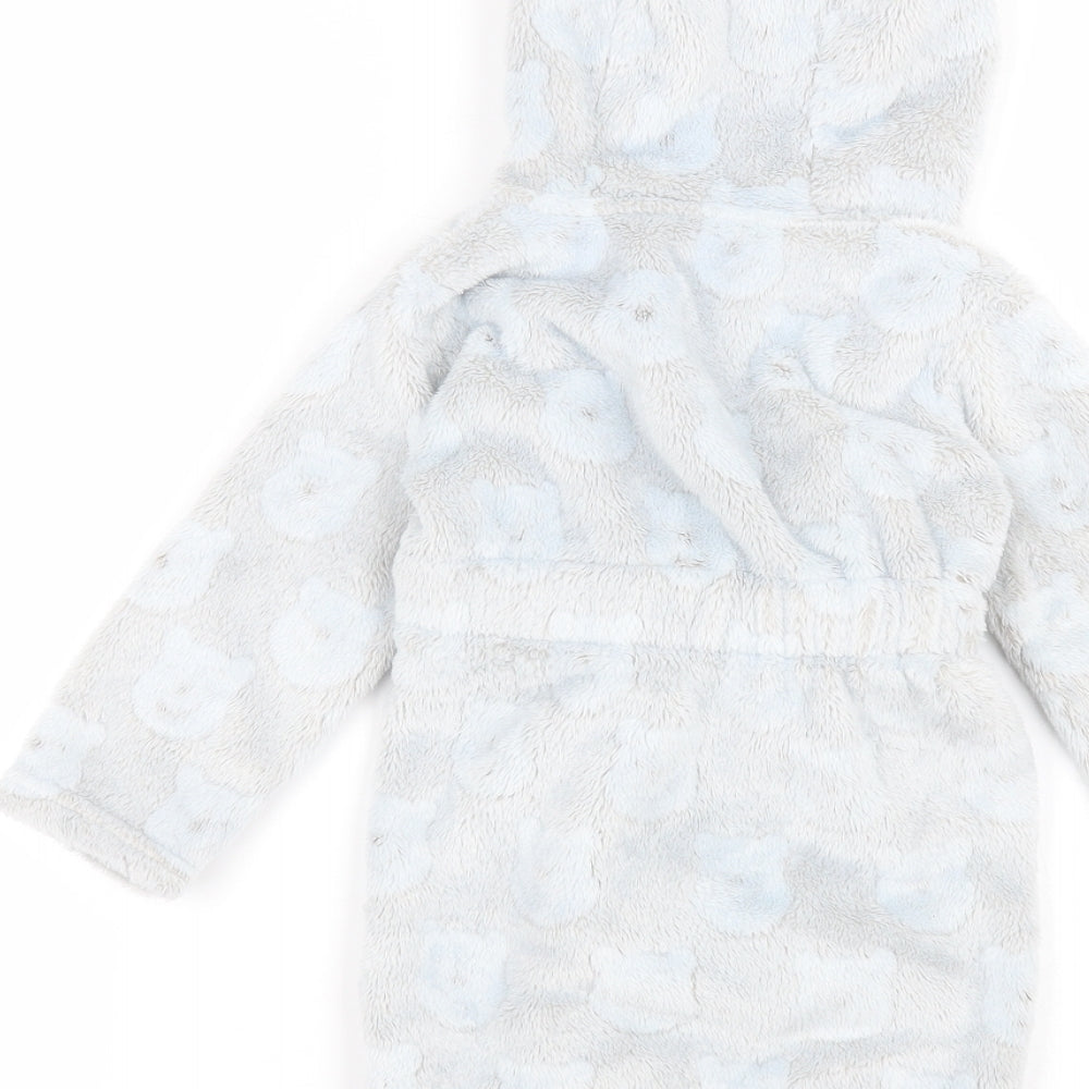 George Baby Blue Solid  Babydoll Robe Size 12-18 Months