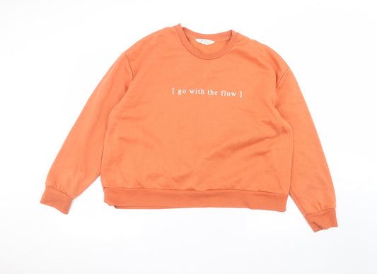 Primark Womens Orange   Pullover Jumper Size L