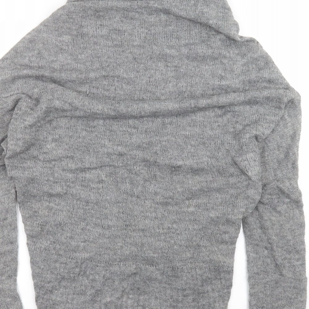 H&M Womens Grey   Cardigan Jumper Size M