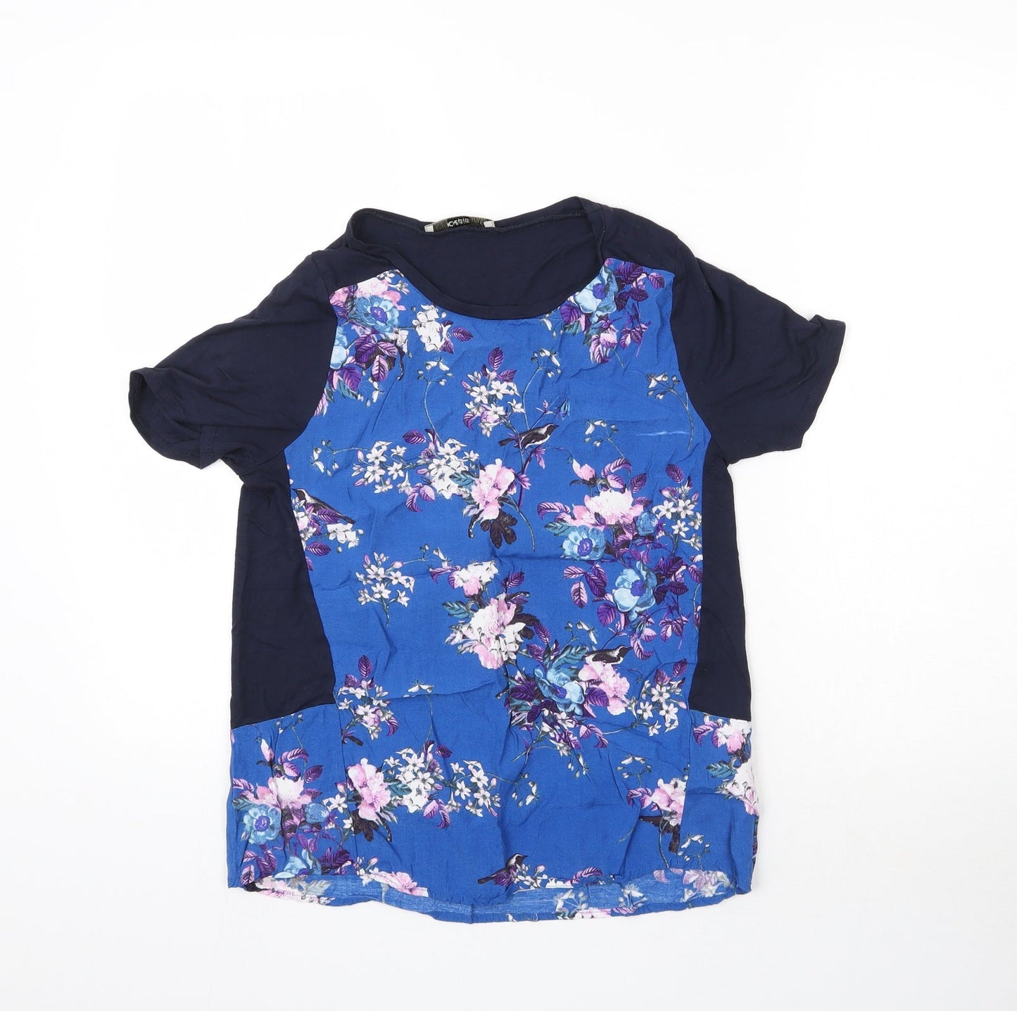 Womens UK Size S Oasis Blue Basic Blouse