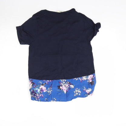 Womens UK Size S Oasis Blue Basic Blouse