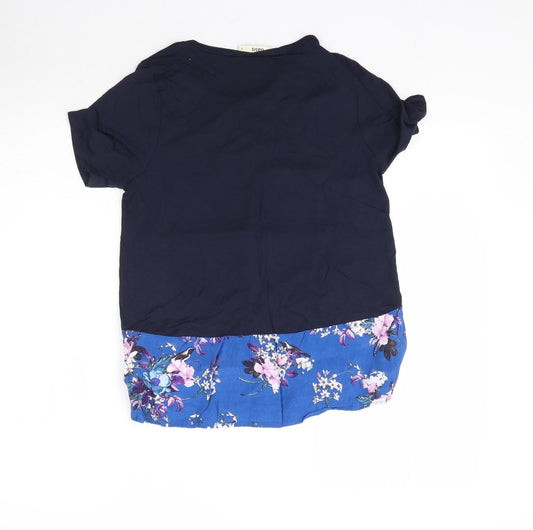 Womens UK Size S Oasis Blue Basic Blouse
