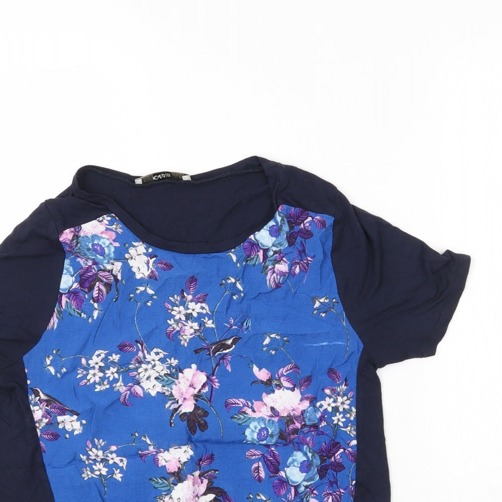 Womens UK Size S Oasis Blue Basic Blouse