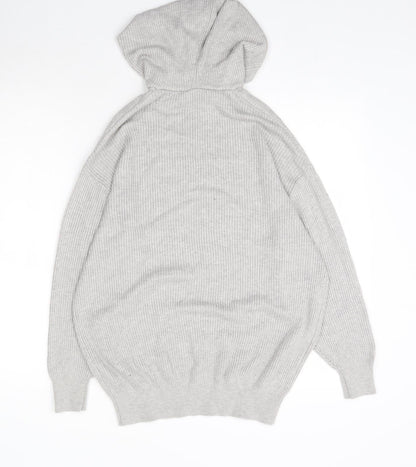 Preworn Womens Grey  Knit Pullover Hoodie Size L
