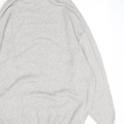Preworn Womens Grey  Knit Pullover Hoodie Size L