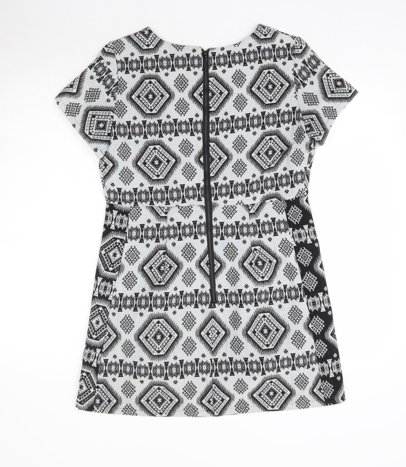 Preworn Womens Grey Geometric  Mini  Size L