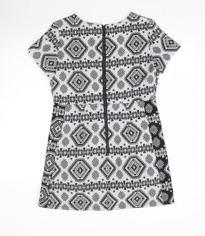 Preworn Womens Grey Geometric  Mini  Size L