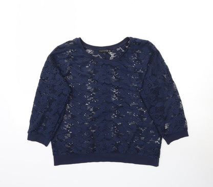 Womens UK Size 10 Atmosphere Blue Pullover Jumper