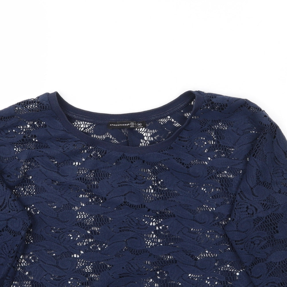 Womens UK Size 10 Atmosphere Blue Pullover Jumper