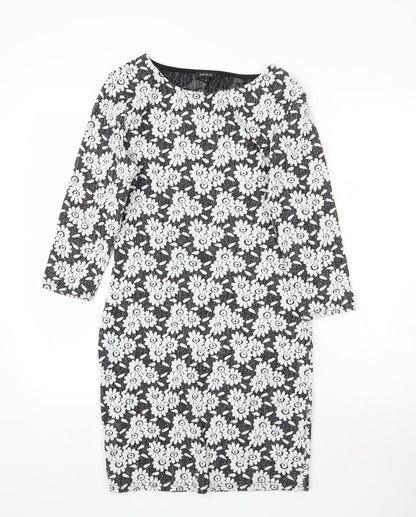 River Island Womens Black Floral  Mini  Size 10