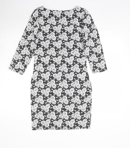 River Island Womens Black Floral  Mini  Size 10