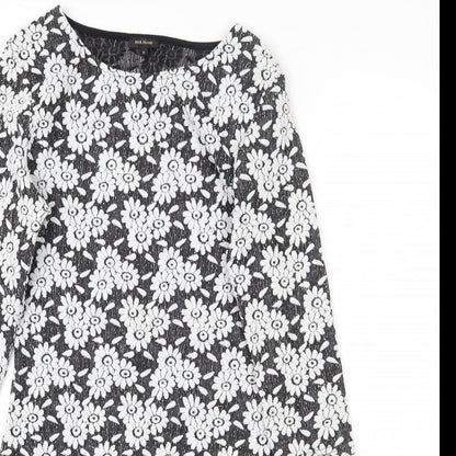 River Island Womens Black Floral  Mini  Size 10