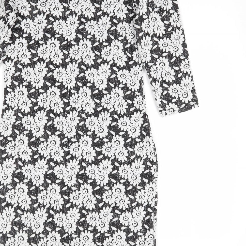 River Island Womens Black Floral  Mini  Size 10