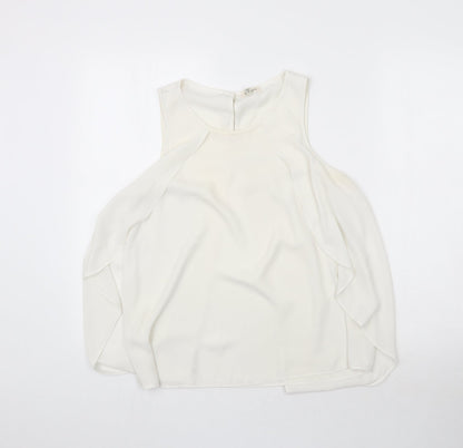 Womens UK Size 10 River Island White Basic Blouse