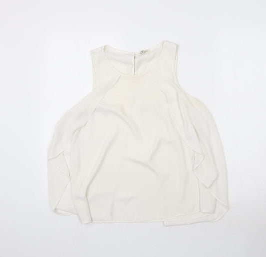 Womens UK Size 10 River Island White Basic Blouse