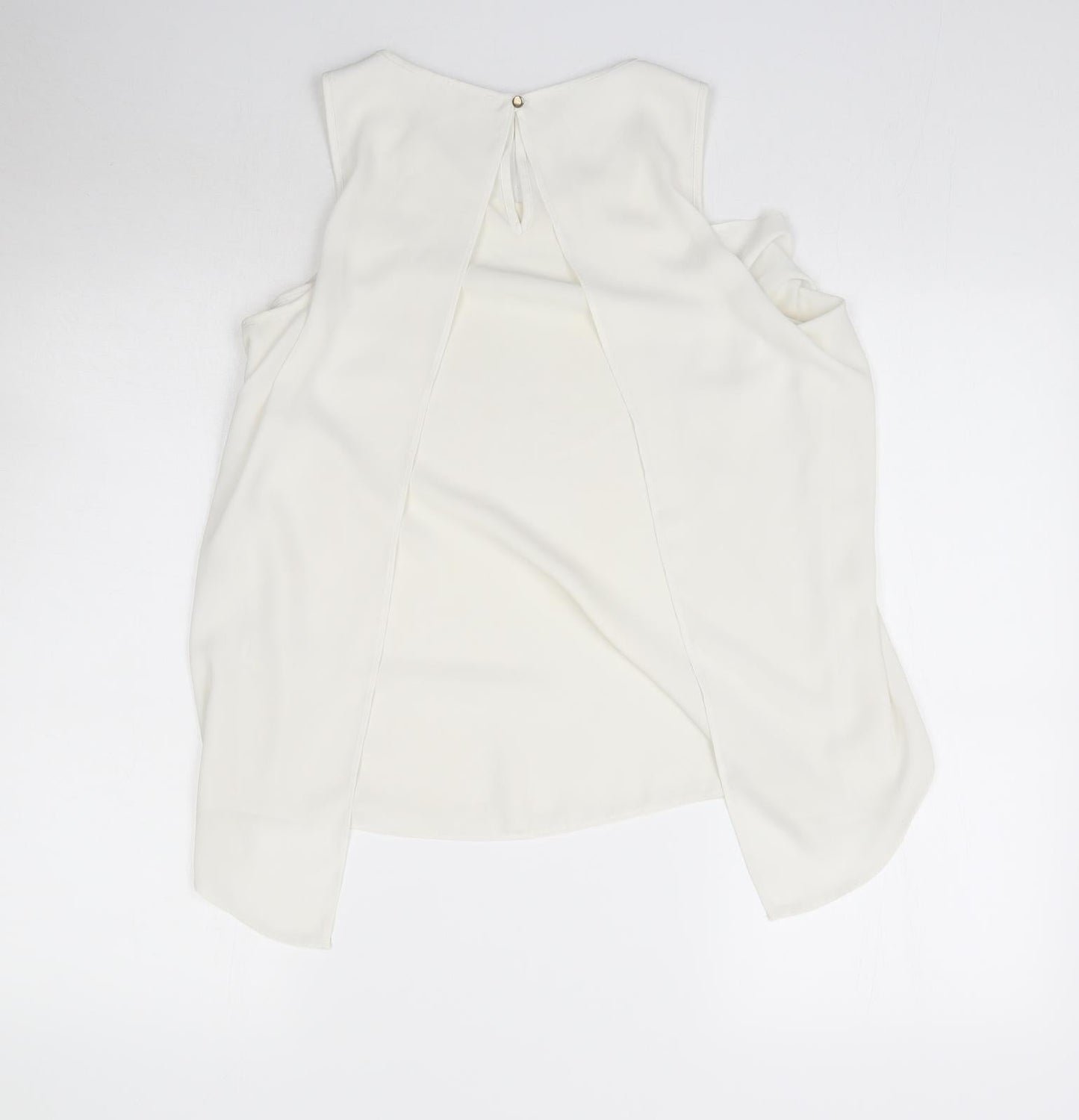 Womens UK Size 10 River Island White Basic Blouse