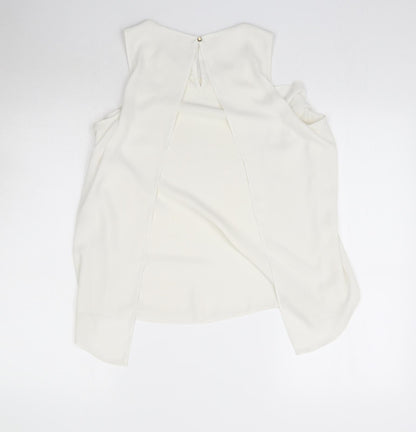 Womens UK Size 10 River Island White Basic Blouse