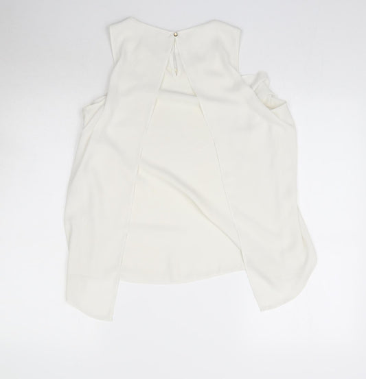 Womens UK Size 10 River Island White Basic Blouse