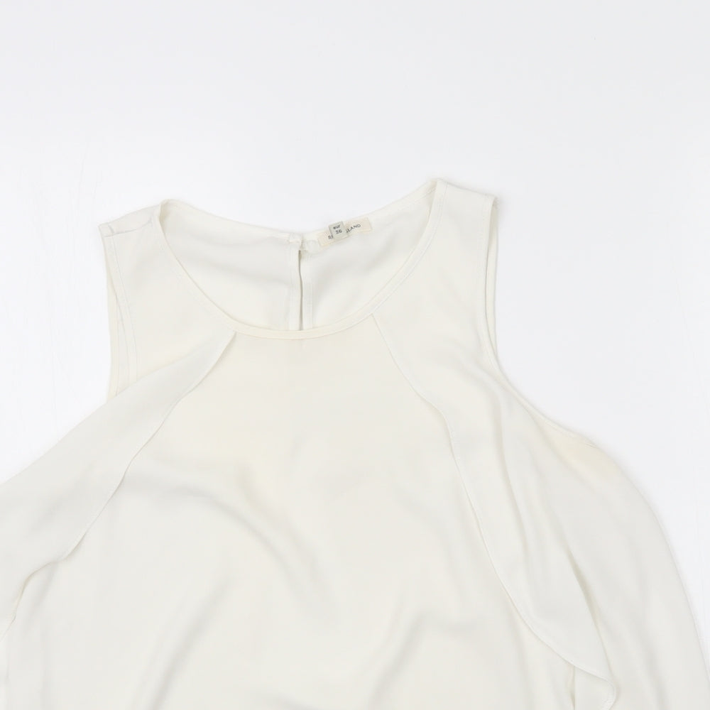 Womens UK Size 10 River Island White Basic Blouse