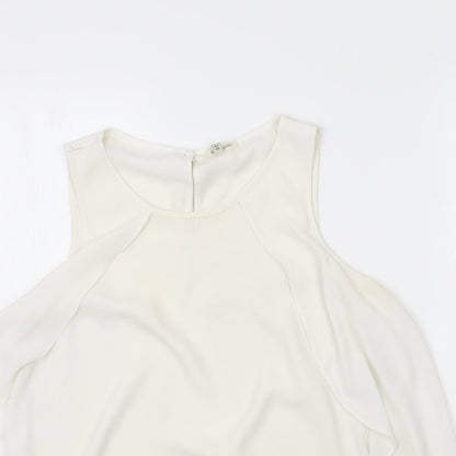 Womens UK Size 10 River Island White Basic Blouse