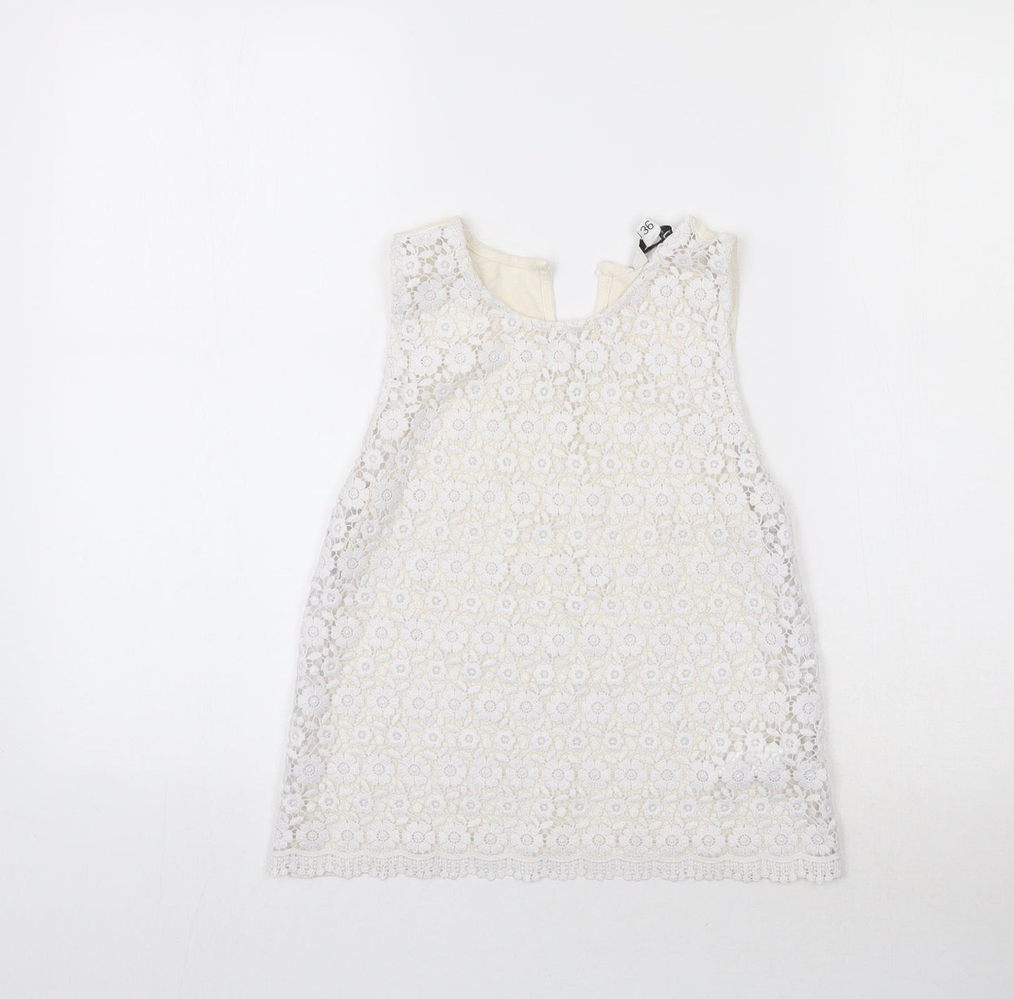 Womens UK Size 8 New Look White Basic Blouse