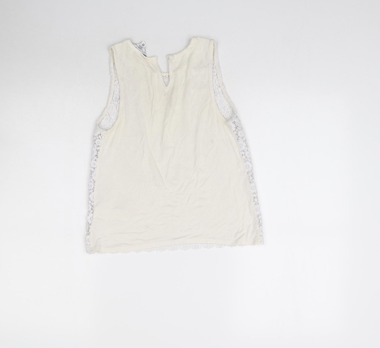 Womens UK Size 8 New Look White Basic Blouse