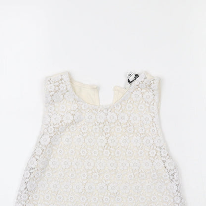 Womens UK Size 8 New Look White Basic Blouse