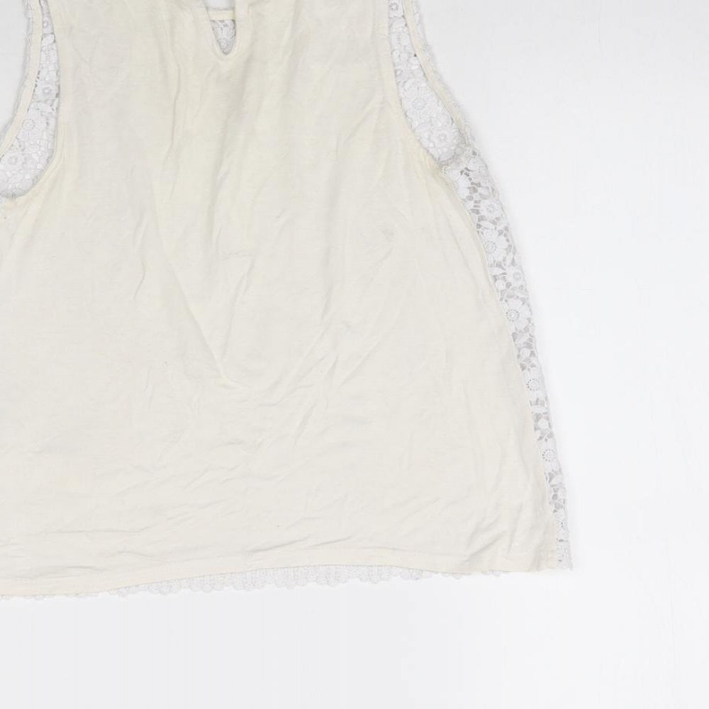 Womens UK Size 8 New Look White Basic Blouse