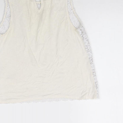 Womens UK Size 8 New Look White Basic Blouse