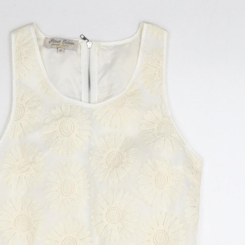 Parisian Womens Ivory   Basic Blouse Size 12