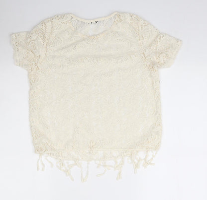 George Womens Ivory   Basic Blouse Size L