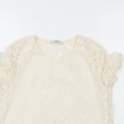 George Womens Ivory   Basic Blouse Size L