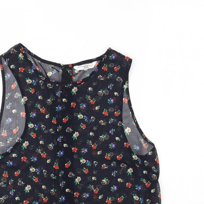 Womens UK Size 14 New Look Black Basic Blouse