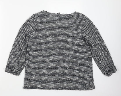 Womens UK Size 12 Izabel London Black Pullover Jumper