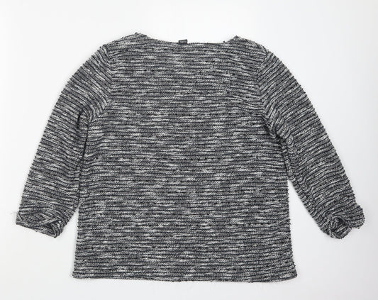 Womens UK Size 12 Izabel London Black Pullover Jumper