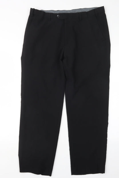 Marks and Spencer Mens Black   Trousers  Size 35 in L27 in