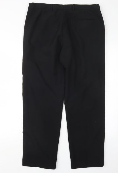 Marks and Spencer Mens Black   Trousers  Size 35 in L27 in