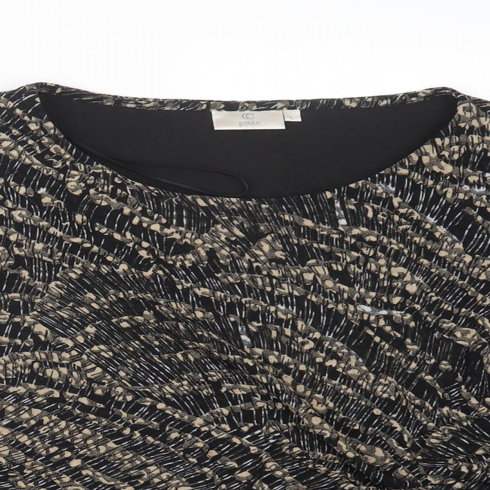 Womens UK Size L cc Black Basic Blouse
