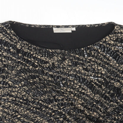 Womens UK Size L cc Black Basic Blouse