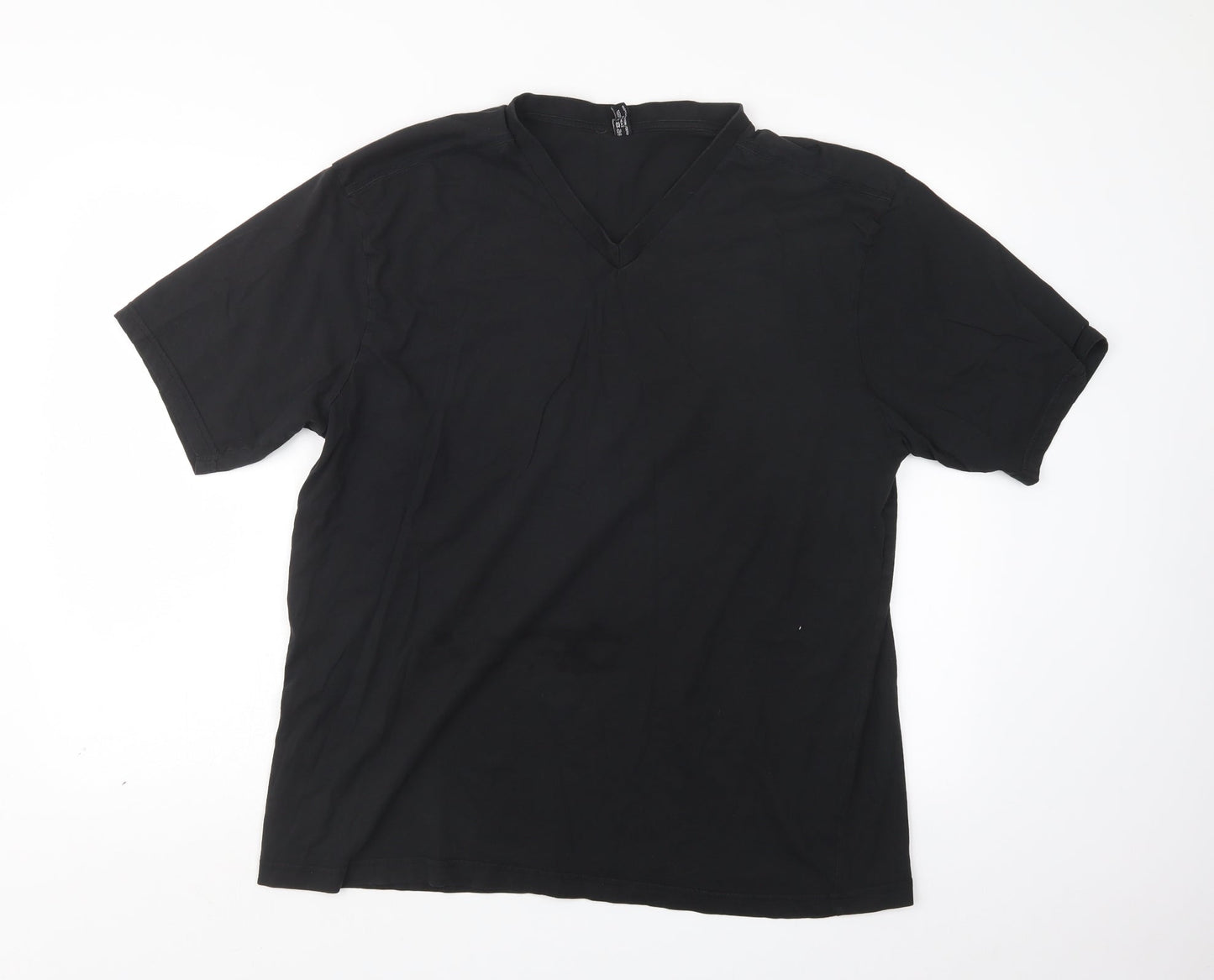 Womens UK Size 3XL Donnay Black Basic T-Shirt