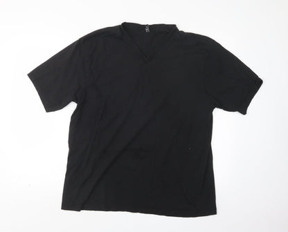 Womens UK Size 3XL Donnay Black Basic T-Shirt
