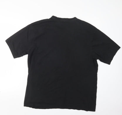 Womens UK Size 3XL Donnay Black Basic T-Shirt