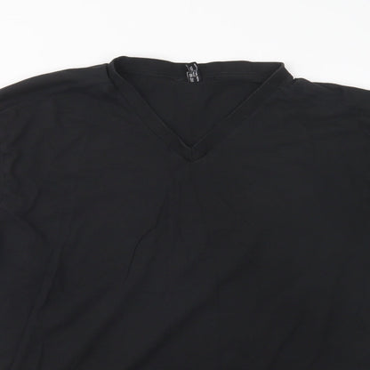 Womens UK Size 3XL Donnay Black Basic T-Shirt