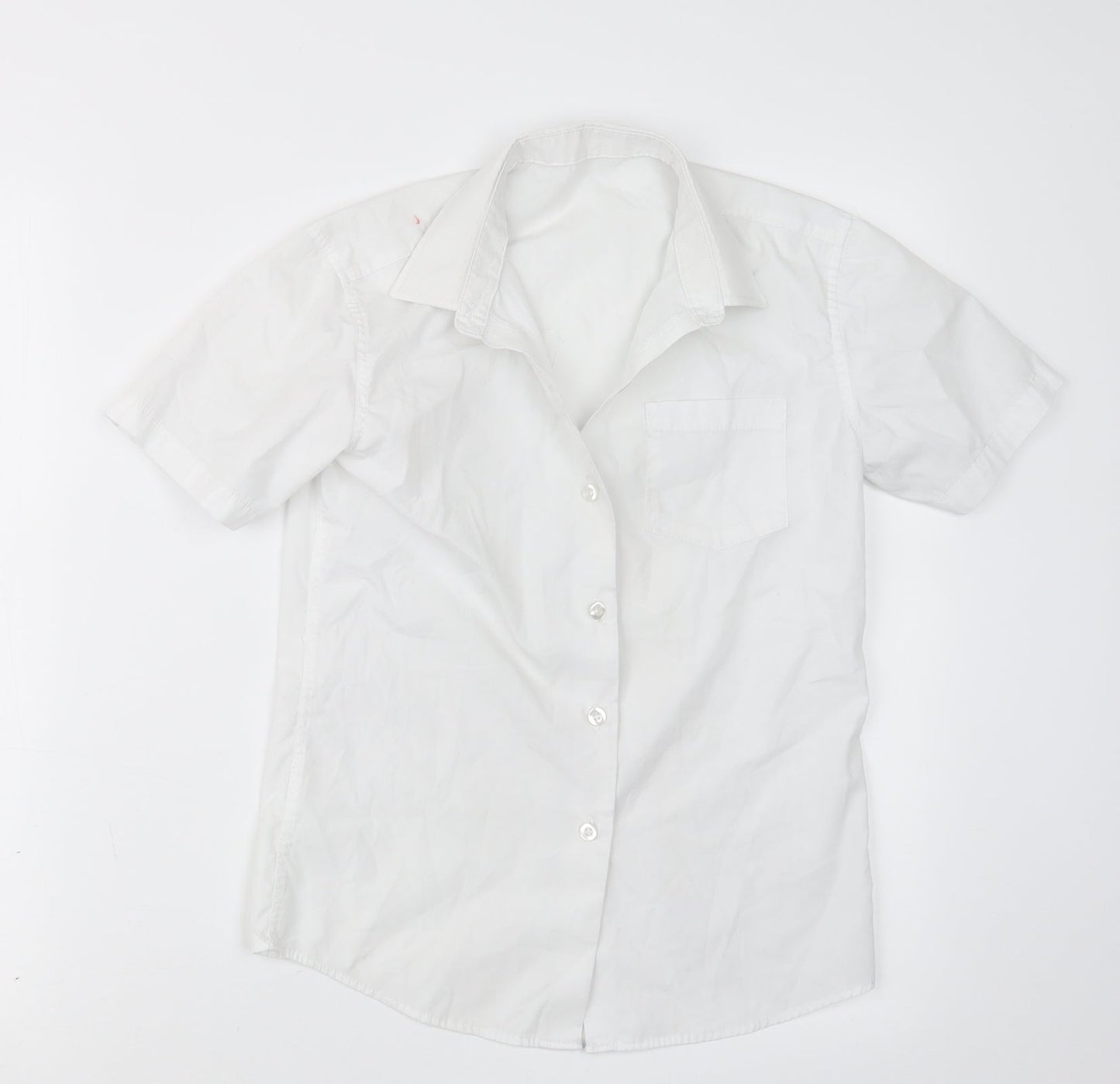 Lily & Dan Girls White   Basic Button-Up Size 9-10 Years